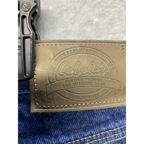 Cabelas Mens Utility Denim Jeans Carpenter Shorts Size 44 Medium Wash  8” inseam - Picture 4 of 6